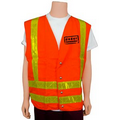 XL ANSI Class II Orange/Lime Snap Safety Vest